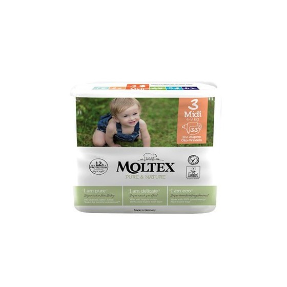 Moltex Pure & Nature Taglia 3 Midi 4-9kg 33 Pezzi
