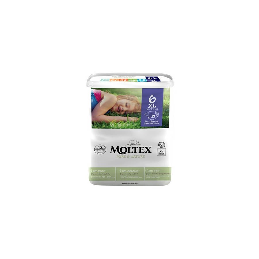 Moltex Pure & Nature Taglia 6 XL 16-30kg 21 Pannolini