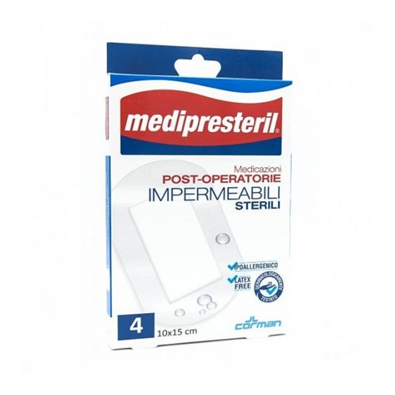 Medipresteril Post-Operatoria Impermeabili 10X15cm 4 Pezzi
