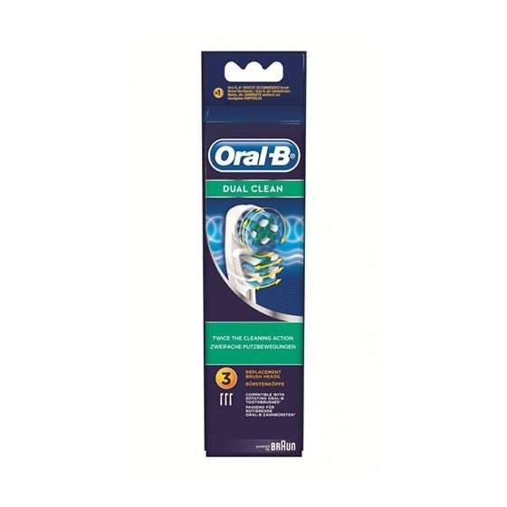 Oral-B Dual Clean Testine Di Ricambio 3 Pezzi