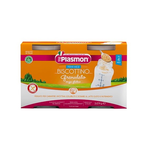 Plasmon Primi Mesi Biscottino Granulato Senza Glutine 2x374g