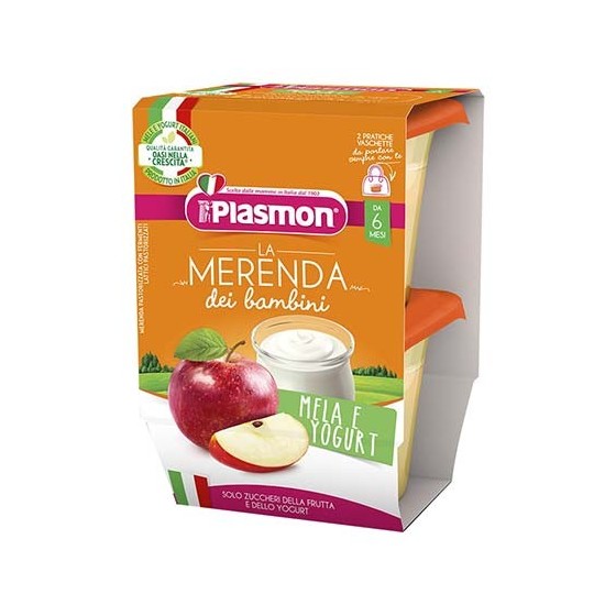 Plasmon La Merenda Dei Bambini Mela E Yogurt 2x120g