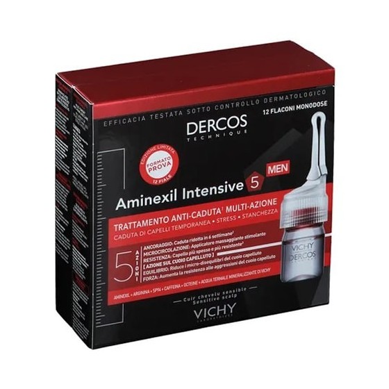 Dercos Aminexil Intensive 5 Uomo 12 Fiale 6ml