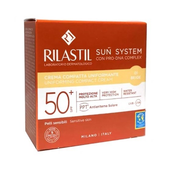 Rilastil Sun System Crema Compatta Uniformante SPF50+ Beige 10g