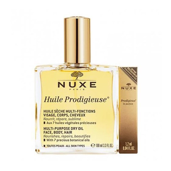 Nuxe Olio Prodigioso 100ml + Prodigeux Le Parfum 1,2ml Omaggio