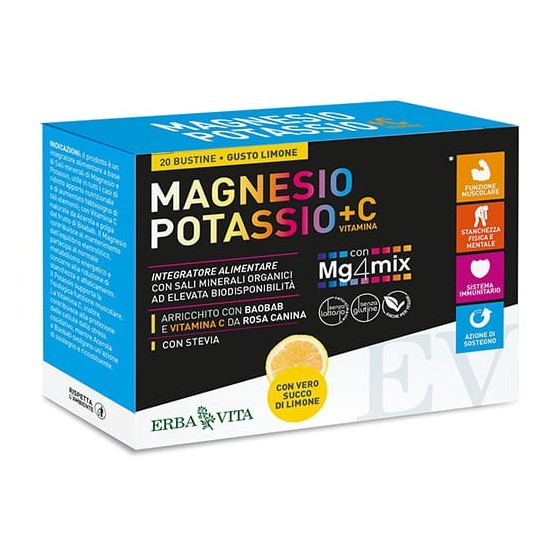 Magnesio Potassio + Vitamina C Gusto Limone 20 Bustine