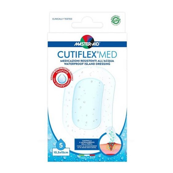 Master-Aid Cutiflexmed Medicazioni Waterproof 10,5x15cm 5 Pezzi
