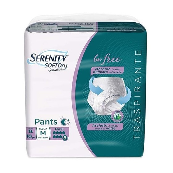 Serenity SoftDry Sensitive Pants Maxi Taglia M 10 Pezzi