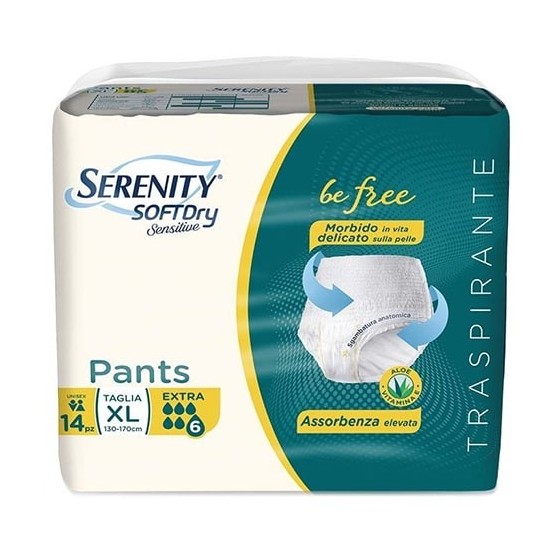 Serenity SoftDry Sensitive Pants EXTRA Taglia XL 14 Pezzi