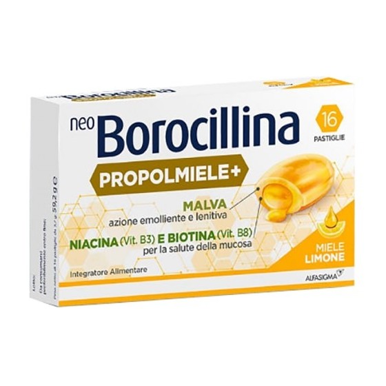 Neoborocillina Propolmiele+ Miele/Limone 16 Pastiglie