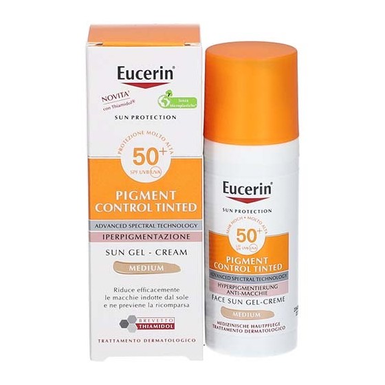 Eucerin Pigment Control Tinted Iperpigmentazione Sun Gel-Cream Medium SPF50+ 50ml
