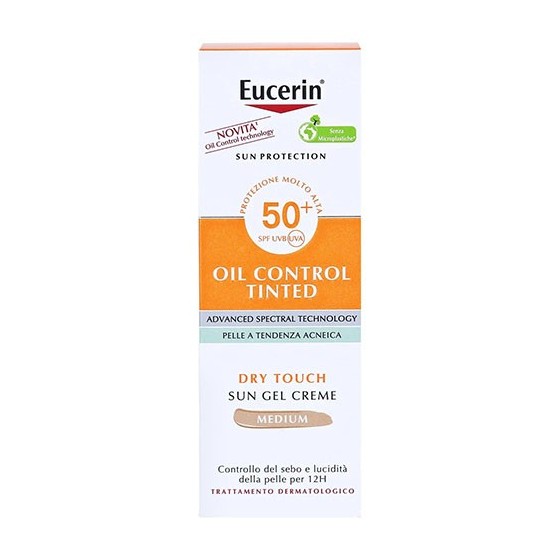 Eucerin Oil Control Tinted Dry Touch Sun Gel Creme Medium SPF50+ 50ml