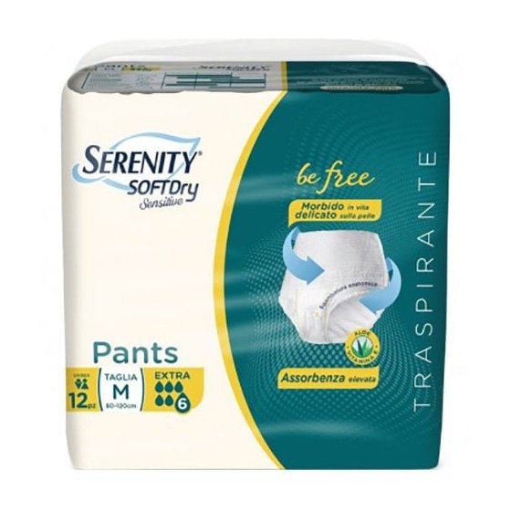 Serenity SoftDry Sensitive Pants EXTRA Taglia M 12 Pezzi