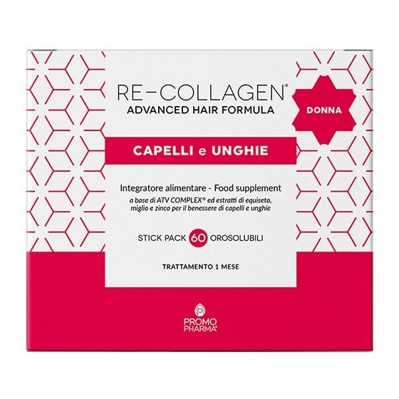Re-Collagen Advanced Hair Formula Capelli E Unghie Donna 60 Stick