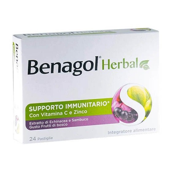 Benagol Herbal Gusto Frutti Di Bosco 24 Pastiglie