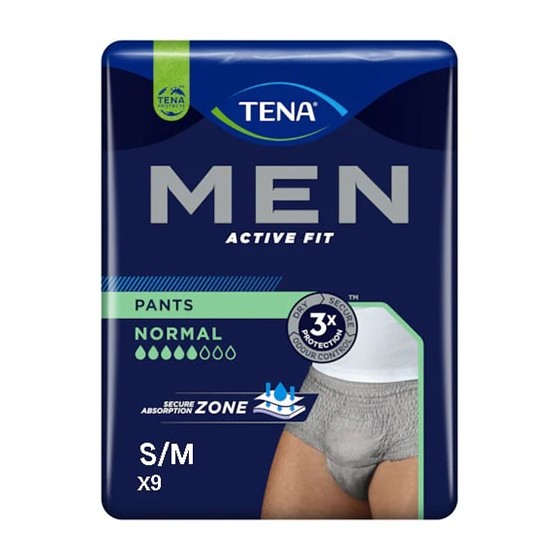 Tena Men Active Fit Pants Normal S/M 9 Pezzi