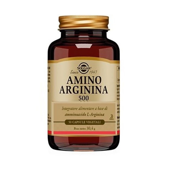 Amino Arginina 500, 50 Capsule Vegetali