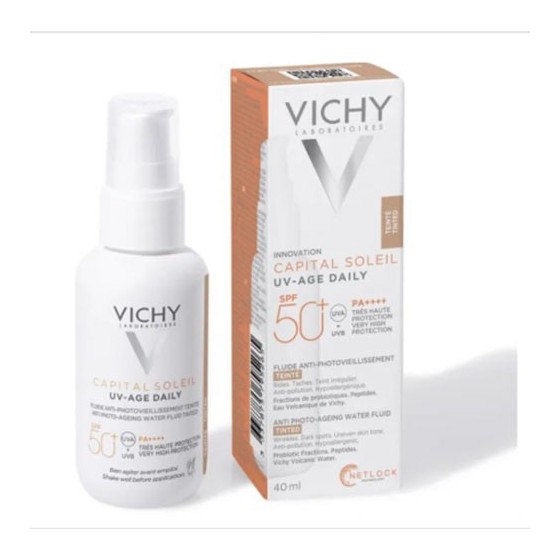 Vichy Capital Soleil UV Age Tinted SPF50 + Fluido Solare Viso 40ml