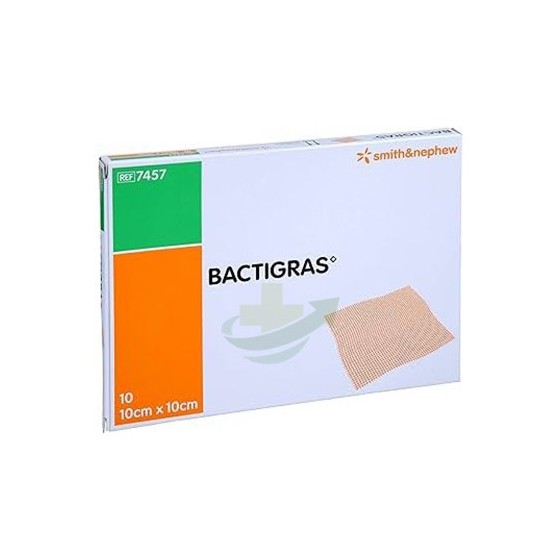 Garza Medicata Bactigras Con Clorexidina Acetato 0,5% 10X10CM 10 Pezzi