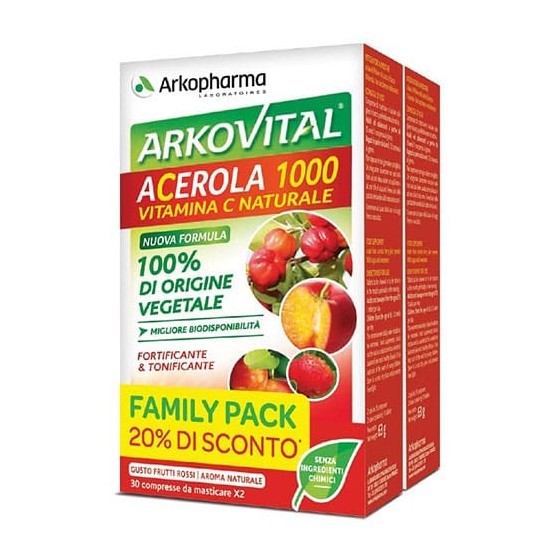 Arkovital Acerola 1000 Family Pack 2x30 Compresse
