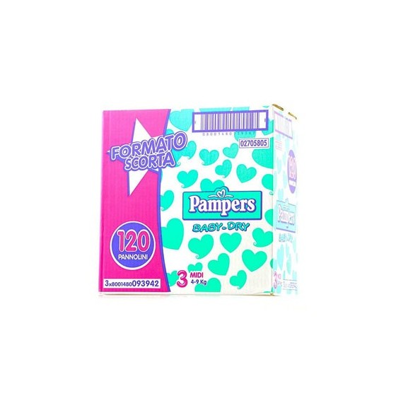 Pampers Baby Dry Dwct Mid120Pz