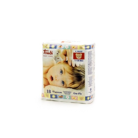 Trudi Baby Care Pannolini Dry Fit 4 Maxi 7/18Kg 18 Pezzi
