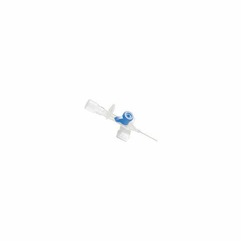 Ago Cannula 2 Vie G22 Con Alette Blu