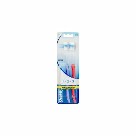 Oral-B Indicator Spazzolino Manuale 1-2-3 Medio Bipack