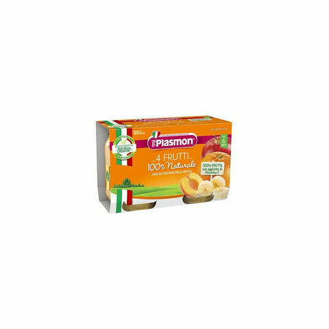 Plasmon Omogeneizzato 4 Frutti 2x104g