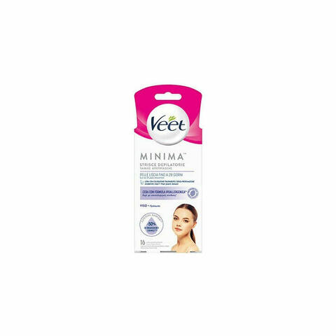 Veet Minima Strisce Depilatorie Viso Ipoallergeniche 16 Pezzi