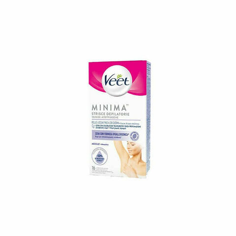 Veet Minima Strisce Depilatorie Ascelle Ipoallergeniche 16 Pezzi