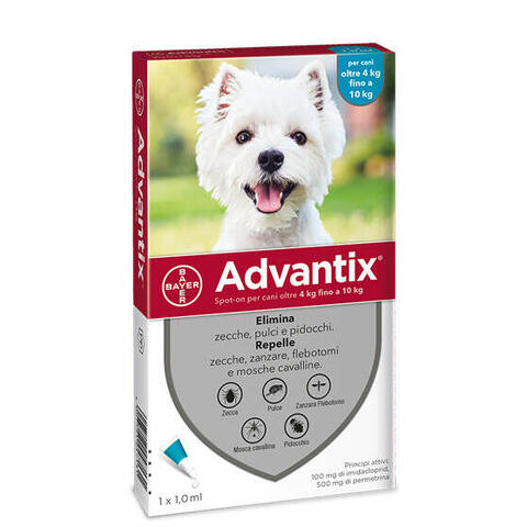 Advantix Spot-On Cani 4-10kg 1 Pipetta