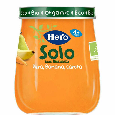 Hero Solo Omogeneizzato Pera/Banana/Carota Biologico 120g