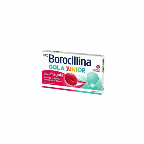 NeoBorocillina Gola Junior Gusto Fragola 15 Pastiglie