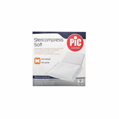 Pic Stericompress Soft Garze 7,5x7,5 cm 12 Pezzi