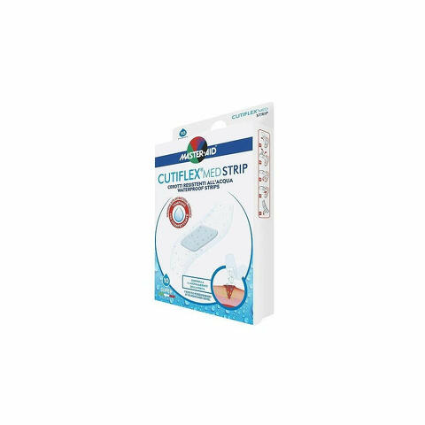 Master-Aid Cutiflex Med Strip Cerotti Resistenti All'Acqua Formato Grande 10 Pezzi