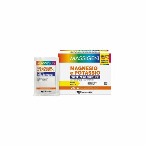 Massigen Magnesio E Potassio Forte Zero Zuccheri 24+6 Bustine