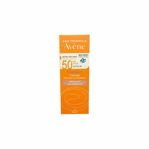 Avene Cleanance Solare Viso Colorato Pelli Grasse SPF50+ 50ml