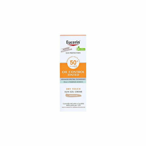 Eucerin Oil Control Tinted Dry Touch Sun Gel Creme Medium SPF50+ 50ml