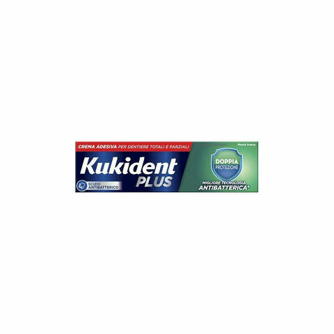 Kukident Plus Doppia Protezione Crema Adesiva 40g