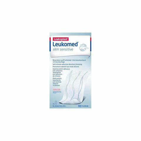 Leukoplast Leukomed Skin Sensitive Medicazione Assorbente 8x15cm 5 Pezzi