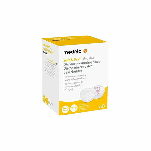 Medela Safe&Dry Coppetta Assorbilatte Ultra Thin Regular 30 Pezzi