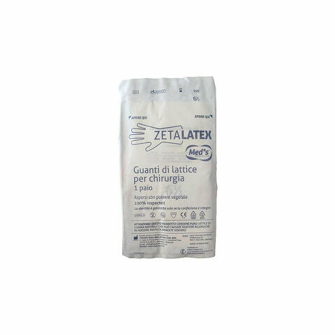 Meds Zetalatex Guanti Di Lattice Per Chirurgia 6,5 1 Paio