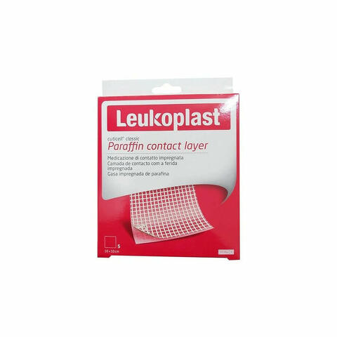 Leukoplast Cuticell Classic Medicazione Di Contatto Impregnata 10x10cm 5 Pezzi