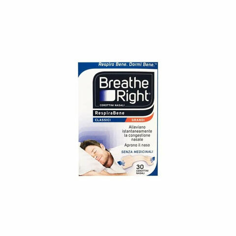 Breathe Right Cerotti Nasali Classici Grandi 30 Pezzi