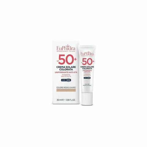 Euphidra Crema Solare Viso Colorata Medio-Chiaro Spf50+ 30Ml