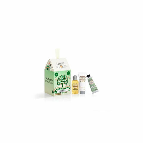 L'Occitane Box Piccola Coccola Mandorla Crema Mani 10ml + Latte Corpo 20ml + Olio Doccia 35ml