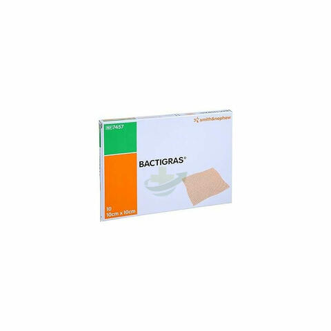 Garza Medicata Bactigras Con Clorexidina Acetato 0,5% 10X10CM 10 Pezzi