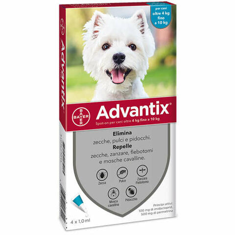 Advantix Spot-On Cani 4-10kg 4 Pipette