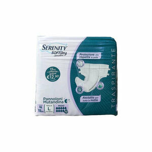  - Serenity SoftDry Sensitive Pannoloni Mutandina Maxi Taglia L 15 Pezzi